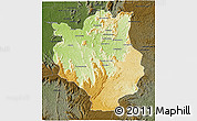 Physical 3D Map of Mandritsara, darken