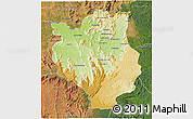 Physical 3D Map of Mandritsara, satellite outside