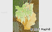 Physical Map of Mandritsara, darken