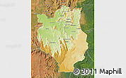 Physical Map of Mandritsara, satellite outside