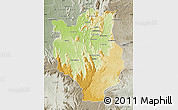 Physical Map of Mandritsara, semi-desaturated