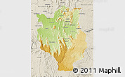Physical Map of Mandritsara, shaded relief outside