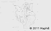 Silver Style Map of Mandritsara, single color outside