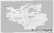 Gray Panoramic Map of Mandritsara, single color outside