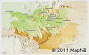 Physical Panoramic Map of Mandritsara, lighten