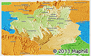 Physical Panoramic Map of Mandritsara, political outside