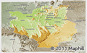 Physical Panoramic Map of Mandritsara, semi-desaturated