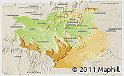 Physical Panoramic Map of Mandritsara, shaded relief outside