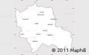 Silver Style Simple Map of Morafenobe, cropped outside