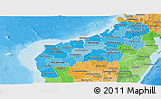 Political Shades Panoramic Map of Mahajanga