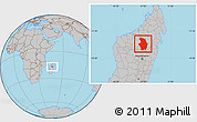 Gray Location Map of Tsaratanana