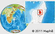 Physical Location Map of Tsaratanana, highlighted country