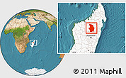 Satellite Location Map of Tsaratanana, highlighted country