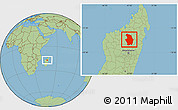 Savanna Style Location Map of Tsaratanana