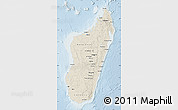 Shaded Relief Map of Madagascar, lighten