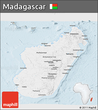 Classic Style Panoramic Map of Madagascar