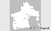 Gray Simple Map of Maroantsetra, cropped outside
