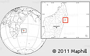 Blank Location Map of Nosy-Boraha (St. Marie)