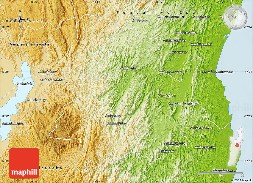 Physical Map of Vavatenina