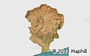 Satellite 3D Map of Amboasary-Sud, single color outside