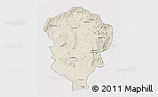 Shaded Relief 3D Map of Amboasary-Sud, cropped outside