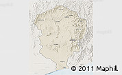 Shaded Relief 3D Map of Amboasary-Sud, lighten