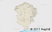 Shaded Relief 3D Map of Amboasary-Sud, single color outside