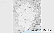 Silver Style 3D Map of Amboasary-Sud
