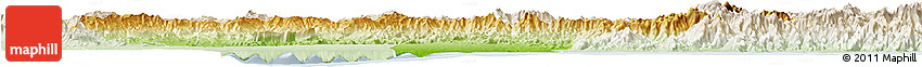 Physical Horizon Map of Amboasary-Sud, lighten