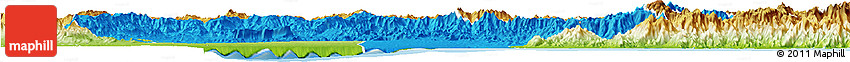 Political Horizon Map of Amboasary-Sud, physical outside