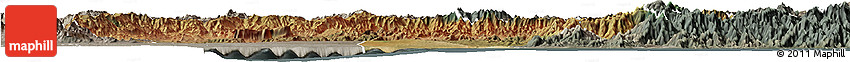 Satellite Horizon Map of Amboasary-Sud, semi-desaturated