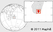 Blank Location Map of Amboasary-Sud, highlighted country