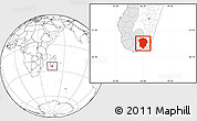 Blank Location Map of Amboasary-Sud, highlighted parent region