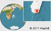 Satellite Location Map of Amboasary-Sud, highlighted country