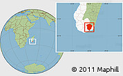 Savanna Style Location Map of Amboasary-Sud, highlighted parent region