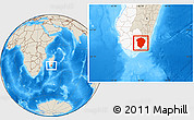 Shaded Relief Location Map of Amboasary-Sud, highlighted parent region