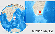 Shaded Relief Location Map of Amboasary-Sud