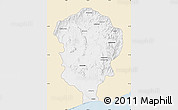 Classic Style Map of Amboasary-Sud, single color outside