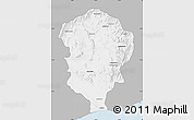 Gray Map of Amboasary-Sud, single color outside
