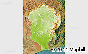 Physical Map of Amboasary-Sud, satellite outside