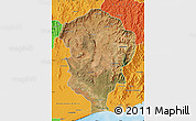 Satellite Map of Amboasary-Sud, political outside