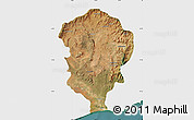 Satellite Map of Amboasary-Sud, single color outside