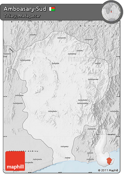 Silver Style Map of Amboasary-Sud