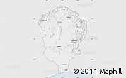 Silver Style Map of Amboasary-Sud, single color outside