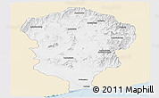 Classic Style Panoramic Map of Amboasary-Sud, single color outside