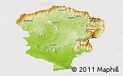 Physical Panoramic Map of Amboasary-Sud, cropped outside