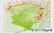Physical Panoramic Map of Amboasary-Sud, lighten