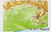 Physical Panoramic Map of Amboasary-Sud