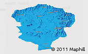Political Panoramic Map of Amboasary-Sud, cropped outside
