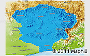 Political Panoramic Map of Amboasary-Sud, physical outside
